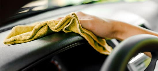 Detailing the interior of a car